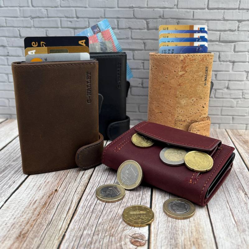 Smart Wallet Mit Münzfach Herren Leder Geldbörse Geschenk Für Ihn Personalisierte Kreditkartenetui Slim von GWALLETShop