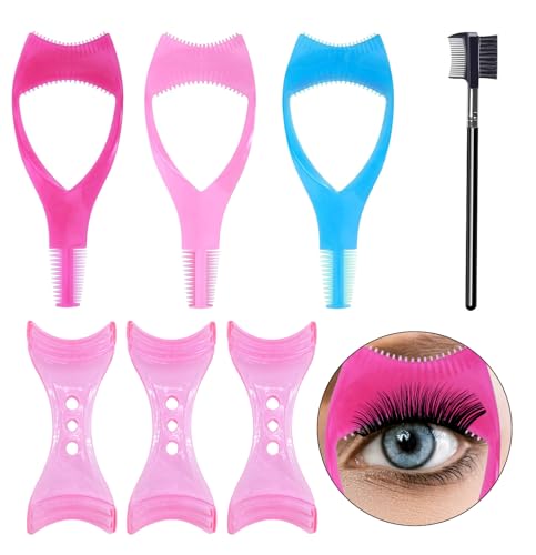 GWAWG 3 in 1 Mascara Shield Applikator Eyeliner Augenbrauenbürste 7 Stück Funktion Set Lady Makeup Eye Tools von GWAWG