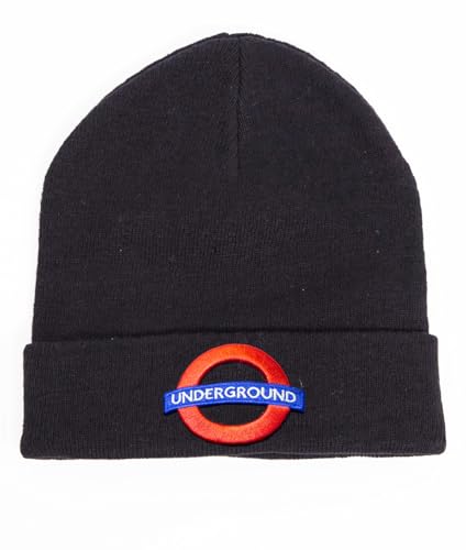 GWCC Lizenzierte Unisex London Underground Underground Logo Skimützen für Erwachsene und Jugendliche, Einheitsgröße, Schwarz, Schwarz , One size von GWCC