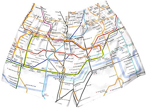 GWCC TFL301 Tube Map Boxershorts Allover Print London Underground Gr. S, Custom von GWCC