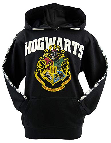 Lizenzierter Harry Potter Hogwarts-Kapuzenpullover für Kinder, Größen 1 Jahr bis 13 Jahre, Schwarz, Schwarz, 11-13 von GWCC