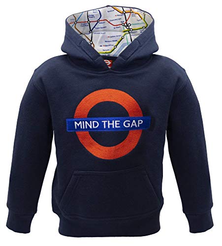 TFL™129K Kinder-Kapuzenpullover, bestickt, Mind The Gap™, Marineblau Gr. 9-10 Jahre, navy von GWCC