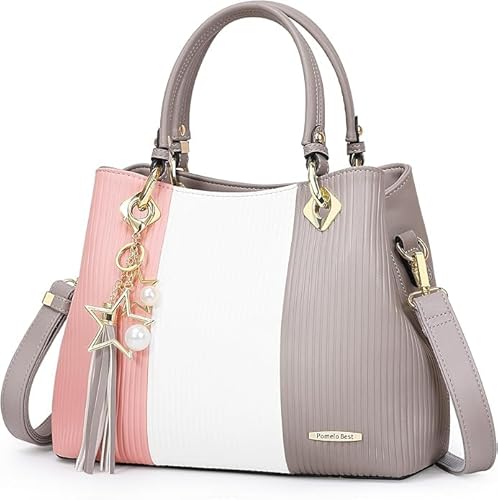 GWEMOSVSFQ Beste Handtaschen für Damen mit Mehreren Innentaschen und hübscher Farbkombination,Rosa GWEMOSVSFQ Beste Handtaschen für Damen mit Mehreren Innentaschen und hübscher Farbkombination,Rosa von GWEMOSVSFQ