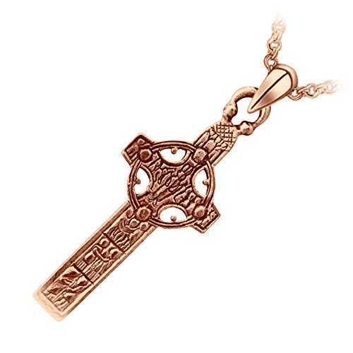 GWG Jewellery Anhänger Halskette 18K Roségold beschichtetes Clonmacnoise-Hochkreuz, bekannt als Keltisches Kreuz der Schriften in Geschenkbox für Frauen GWG Jewellery Anhänger Halskette 18K Roségold beschichtetes Clonmacnoise-Hochkreuz, bekannt als Keltisches Kreuz der Schriften in Geschenkbox für Frauen von GWG Jewellery