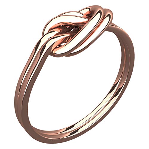 GWG Jewellery 18K Roségold vergoldetes Ring Keltischer Doppelknoten der Liebe – 6 von GWG Jewellery