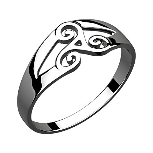 GWG Jewellery Ring Sterlingsilber Keltische Spirale Triskele – 9 in Geschenkbox für Frauen von GWG Jewellery