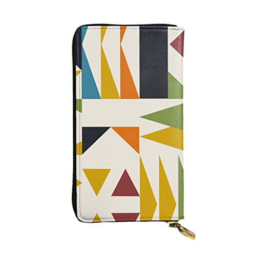 GWINDI Moderne Kunst Minimalistische Katze Männer Und Frauen Leder Brieftaschen Clutches Und Brieftaschen Weiches Leder Print Reißverschluss Multi Kartenfächer, Moderne Kunst Minimalismus, von GWINDI