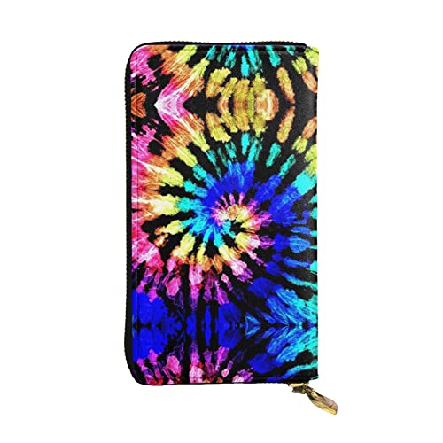 GWINDI Retro Coole Kamera Sammlung Männer Und Frauen Leder Brieftaschen Clutches Und Brieftaschen Weiches Leder Drucken Reißverschluss Multi Kartenfächer, Exotic Tribe Tie Dye Style, One Size von GWINDI