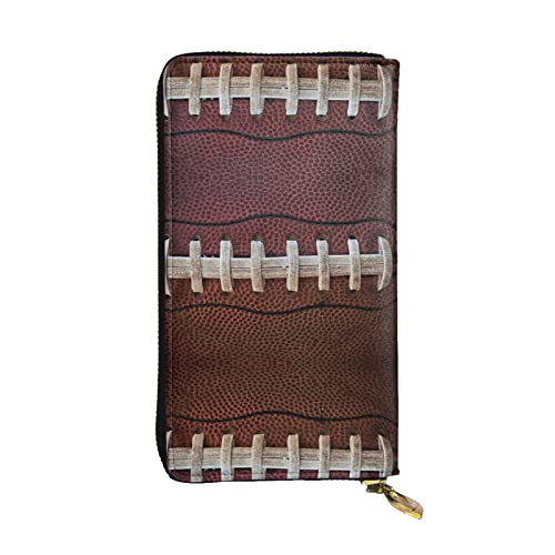 GWINDI Tropischer Paradiesvogel Herren Und Frauen Leder Geldbörsen Clutches Und Brieftaschen Weiches Leder Print Reißverschluss Multi Kartenfächer, American Football Schnürsenkel, Einheitsgröße von GWINDI