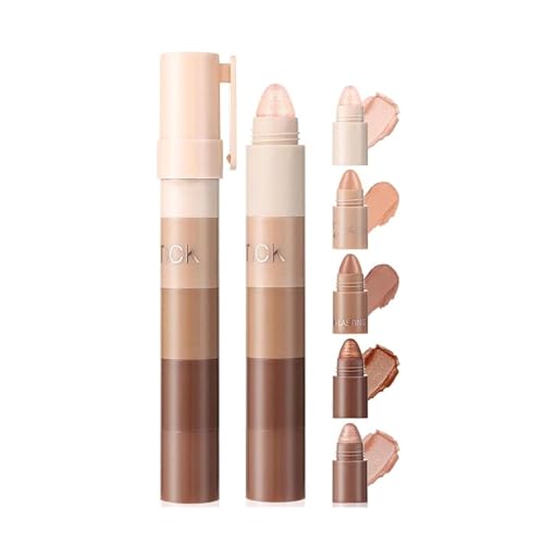 5-in-1 Highlighter-Make-up-Stift, Pearl Lying Silkworm Pen, wasserfest und langanhaltend, hochpigmentierter Nude-Lidschatten für einen bezaubernden Augenaufschlag von GWQYHFEN