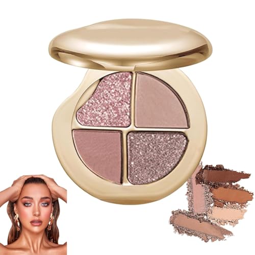 Glow Wardrobe Augen- & Wangenpalette, Lidschatten und Highlighter-Make-up, zum Hervorheben und Definieren des Gesichts, lässt sich leicht verblenden, für Anfänger geeignet von GWQYHFEN