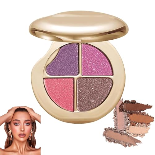 Glow Wardrobe Augen- & Wangenpalette, Lidschatten und Highlighter-Make-up, zum Hervorheben und Definieren des Gesichts, lässt sich leicht verblenden, für Anfänger geeignet von GWQYHFEN