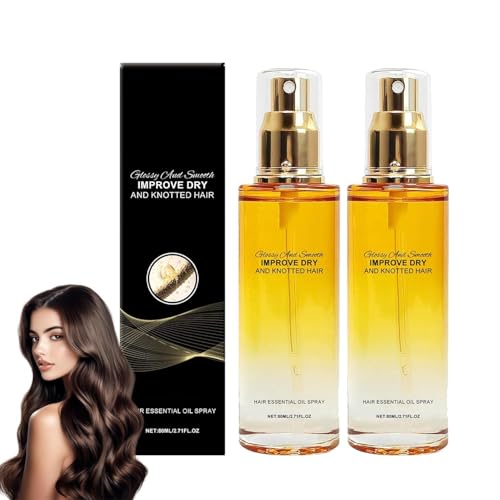 Parfümiertes Pflegeöl-Spray, Kopfhaut- und Haarstärker, pflegt das Haar sanft, Leave-in-Conditioner, für trockenes und krauses Haar von GWQYHFEN