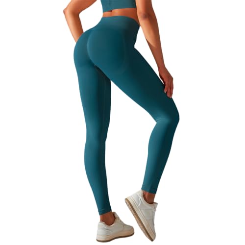 GWS SHOP Damen Leggings Sport Damen High Waist, Scrunch Butt Push Up Leggings Premium Qualität Elastisch Yoga Leggings (DE/NL/SE/PL, Alphanumerisch, M, Regular, Regular, Dunkelgrün) von GWS SHOP