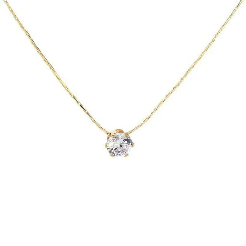 Dünne Schlüsselbeinkette aus 316L-Edelstahl, Zirkonia, für Damen, festlicher Partyschmuck, Metall, Legierung Dünne Schlüsselbeinkette aus 316L-Edelstahl, Zirkonia, für Damen, festlicher Partyschmuck, Metall, Legierung von GWSGSFAS