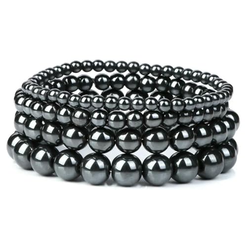 GWSGSFAS 1 x Herren-Häma-Armband, natürlicher Häma-Stein, Perlen, Stretch-Armreif, Energie-Armband, handgefertigter Schmuck, Geschenk für Herren, 19 cm von GWSGSFAS
