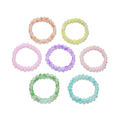 GWSGSFAS 7-teiliges handgefertigtes buntes Glasperlen-Armband für Schwestern, Mädchen, Freundschaft, Party, Geburtstag, Schmuck, Geschenk 01 von GWSGSFAS
