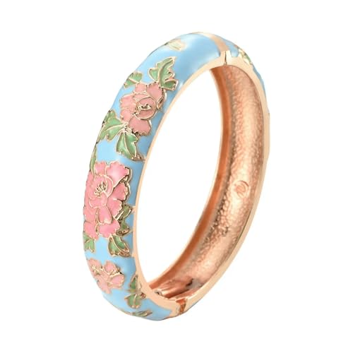 GWSGSFAS Emaillierte Armbänder für Damen, Blumen-Armreifen, inner diameter 60 mm, Harz GWSGSFAS Emaillierte Armbänder für Damen, Blumen-Armreifen, inner diameter 60 mm, Harz von GWSGSFAS