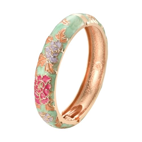 GWSGSFAS Emaillierte Armbänder für Damen, Blumen-Armreifen, inner diameter 60 mm, Harz GWSGSFAS Emaillierte Armbänder für Damen, Blumen-Armreifen, inner diameter 60 mm, Harz von GWSGSFAS