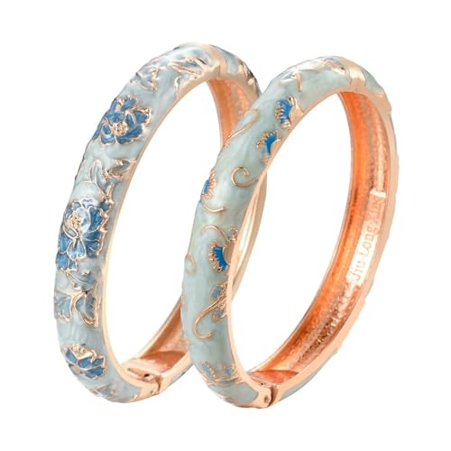 GWSGSFAS Emaillierte Armbänder für Damen, Blumen-Armreifen, inner diameter 60 mm, Harz GWSGSFAS Emaillierte Armbänder für Damen, Blumen-Armreifen, inner diameter 60 mm, Harz von GWSGSFAS