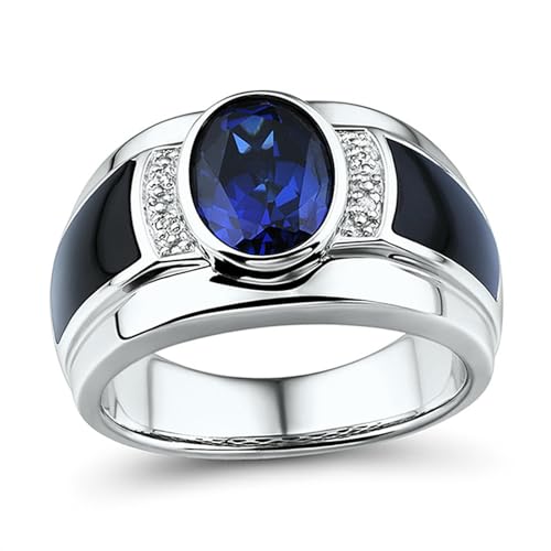 GWSGSFAS Personalisierter modischer Luxus-Saphir-Ring mit eingelegtem Saphir-Anhänger für Herren, Adjustable opening, Metall, Zirkonia GWSGSFAS Personalisierter modischer Luxus-Saphir-Ring mit eingelegtem Saphir-Anhänger für Herren, Adjustable opening, Metall, Zirkonia von GWSGSFAS