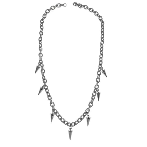 Herren-Halskette im Punk-Stil, Nieten, Quaste, modisch, geometrisch, Titanstahl, Hip-Hop-Kette, Schmuck, Silber Herren-Halskette im Punk-Stil, Nieten, Quaste, modisch, geometrisch, Titanstahl, Hip-Hop-Kette, Schmuck, Silber von GWSGSFAS