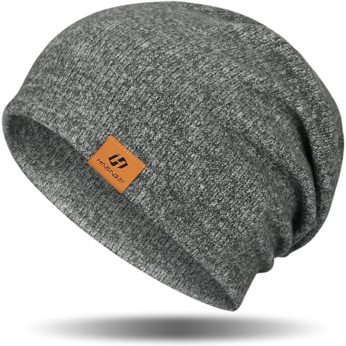 GXCROR Beanie Damen Mütze Herren Warm Slouch Beanie Mütze Unisex Weich Wintermütze Atmungsaktiv Mütze Damen Winter für Chemo, Skifahren, Laufen, Radfahren (Dunkelgrün) von GXCROR