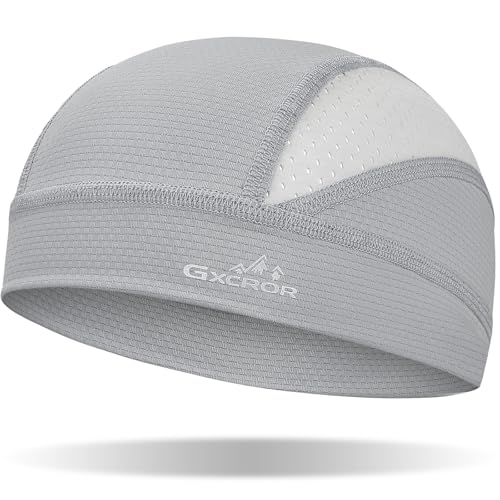 GXCROR Fahrrad Cap, Kühlende Skull Cycling Cap - Atmungsaktive Mesh, UV Sonnenschutz, Unter Helm Tragbar für Männer & Frauen von GXCROR