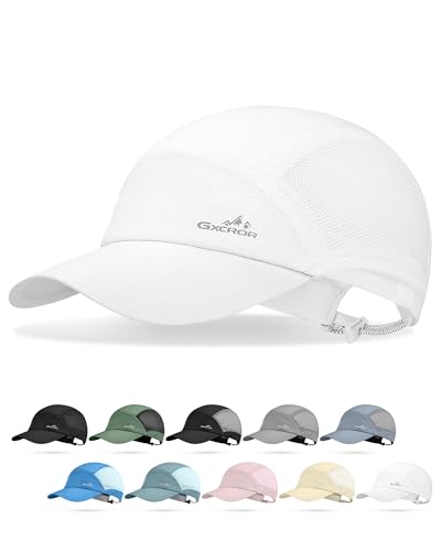 GXCROR Performance Baseball-Cap für Damen & Herren – UPF 50+ Sportkappe, Leicht & Schnelltrocknend für Golf, Wandern, Gym | Adjustierbarer Sonnenschutz mit Reflektivem Logo von GXCROR