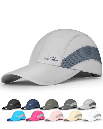 GXCROR Sportkappe für Herren & Damen Ultralight Schnelltrocknende Baseballkappe mit UPF50+ Atmungsaktives 3D-Mesh Reflektierendes Design von GXCROR
