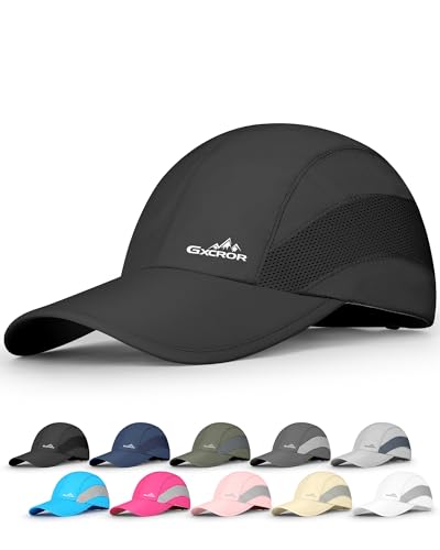 GXCROR Sportkappe für Herren & Damen Ultralight Schnelltrocknende Baseballkappe mit UPF50+ Atmungsaktives 3D-Mesh Reflektierendes Design von GXCROR