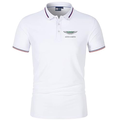 GXEBOPS Golf Poloshirt für Herren As_ton Mar_tin Service Kurzarm T-Shirts Lässiges T-Shirt Poloshirts Größe/B/L von GXEBOPS