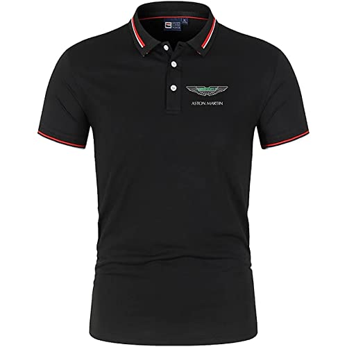 GXEBOPS Golf Poloshirt für Herren As_ton Mar_tin Service Kurzarm T-Shirts Lässiges T-Shirt Poloshirts Hemden/A/3XL von GXEBOPS