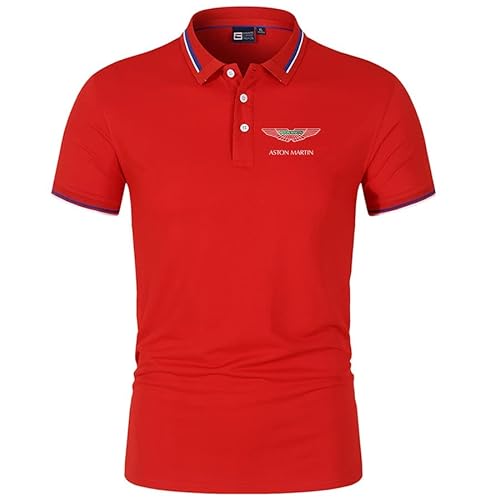 GXEBOPS Golf Poloshirt für Herren As_ton Mar_tin Service Kurzarm T-Shirts Lässiges T-Shirt Poloshirts Hemden/H/3XL von GXEBOPS