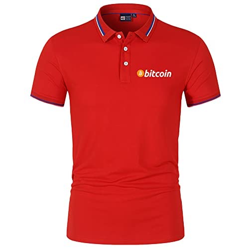 GXEBOPS Golf Poloshirt für Herren Bitcoin Service Kurzarm T-Shirts Lässiges T-Shirt Poloshirts Vermissen/H/XL von GXEBOPS