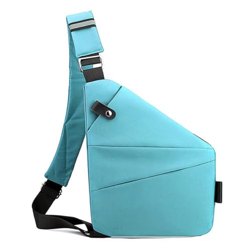 Wander Plus Anti-Diebstahl Reisetasche Anti-Diebstahl Crossbody Umhängetasche für Damen und Herren Slim Sling Bag, blau2, 31*20*23*1.5cm von GXFCAI