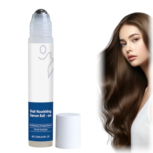 1 Stück Rosmarin Haarwachstumsserum Roll On, DHT-blockierendes Kopfhautserum fördert den Sauerstofffluss, reduziert Haarausfall, Paraben/Sulfat-frei, Frauen & Männer von GXGM