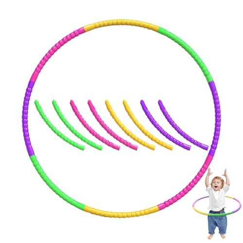 GXGM 1 Stück Hullahub Reifen Für Kinder, Hula Reifen Hoop Kinder, 8-Teiliges Kunststoff Abnehmbares Hoola Hoop Für Tanz Fitness, Hoola-Reifen Für Erwachsene Und Gymnastikreifen Kinder von GXGM