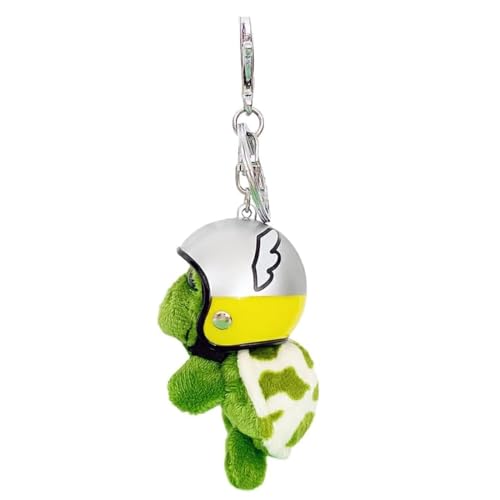 GXGM 1 Stück Schlüsselanhänger Schildkröte,Keychain Cute, Niedlicher Plüsch Anhänger Schlüsselanhänger, Mit Abnehmbarer Helm Dekorativ Cartoon-Turtle, Schildkröte Kuscheltier Schlüsselanhänger(Th-or) von GXGM