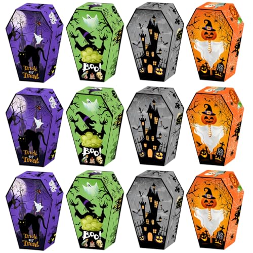 GXGM 12 Stück Halloween Süßigkeiten-Schachtel, Geschenk Box 16 x 6 x 5 cm, Geschenkbox Set für Halloween Hochzeit Geburtstag Valentinstag Weihnachten GXGM 12 Stück Halloween Süßigkeiten-Schachtel, Geschenk Box 16 x 6 x 5 cm, Geschenkbox Set für Halloween Hochzeit Geburtstag Valentinstag Weihnachten von GXGM