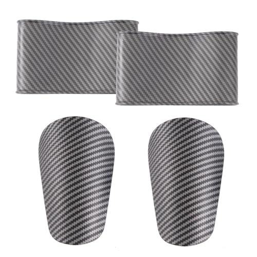 GXGM 2 Paar Set Fußball Schienbeinschoner,1 Paar 10 * 6Cm Mini Schienbeinschoner Und 1 Paar Schienbeinschonerhalter Für Fußbal Aus Silikon,Schienbeinschoner Mini Für Männer Frauen Kinder von GXGM