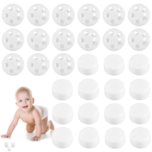 GXGM 30 Stück Rasseldosen, Rassel Zum Einnähen, Rasseln Zum Einnähen,Kuscheltiere Quietscher,Quietscherm Rasselbällen,Baby Rasselkugeln Zum Einnähen,Für Hund Haustier Baby Spielzeug(2Form) von GXGM