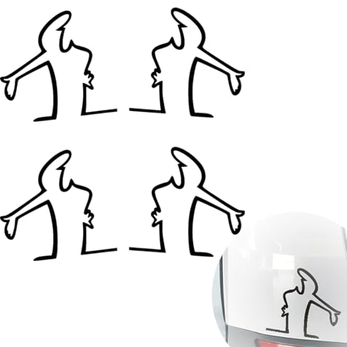 GXGM 4 Stück Reflektierende Autolack-Kratzer-Erinnerungsaufkleber auto aufkleber,auto sticker,Kratzaufkleber 8 X 8 cm Zum Aufkleben Neben Einem Lackkratzer（Schwarz） von GXGM