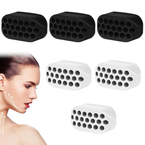 GXGM Jawline Trainer, Kiefertrainer 6 pcs, Jaw Exerciser für Frauen und Männer, Kiefer Exerciser und Schöne Kieferlinie von GXGM
