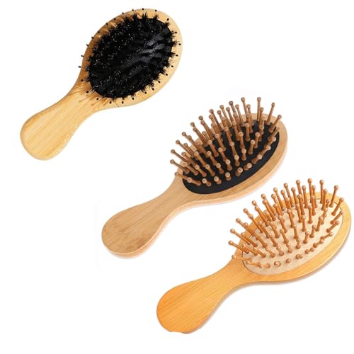 3-teiliges Set, Mini-Haarbürste, Holzhaarbürste, Bürste for Haare, 2 Holzbürsten, 1 Schuppenbürste, kleine Reise-Paddelbürste for Männer, Damen und Kinder 3-teiliges Set, Mini-Haarbürste, Holzhaarbürste, Bürste for Haare, 2 Holzbürsten, 1 Schuppenbürste, kleine Reise-Paddelbürste for Männer, Damen und Kinder von GXGSDM