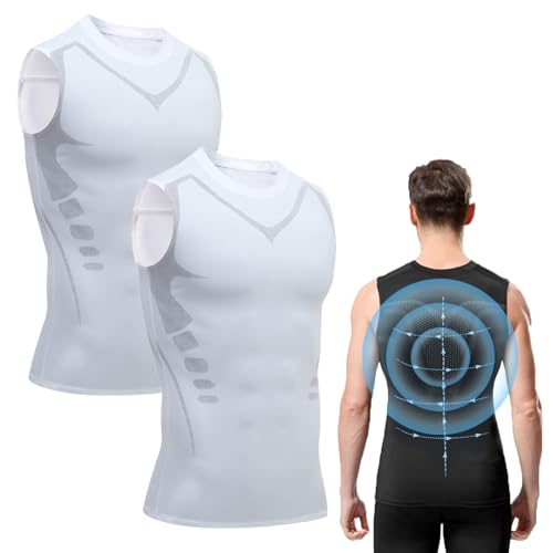 Viroon Abnehmweste, Version Ionic Shaping Vest füR Herren, Atmungsaktives Formend Kompressionsweste (2PCS-A,L) von GXHNB