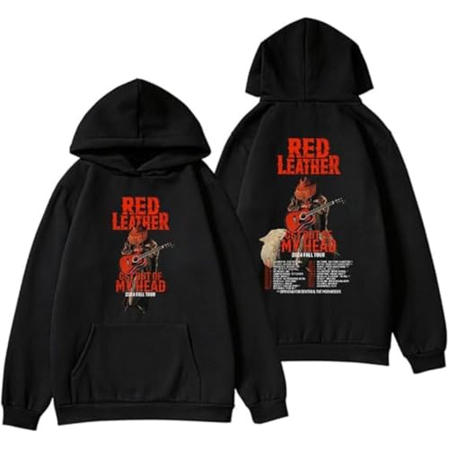 GXHZHXJC Red Leather Merch Get Out of My Head Tour Hoodie Unisex Trendy Sweatshirt Retro Streetwear, Schwarz , XL Tall von GXHZHXJC