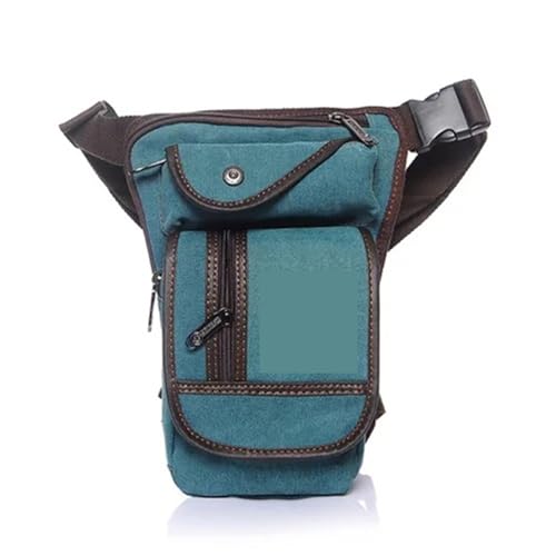 Beintasche Motorrad Nylon Herren Drop Leg Bag Motorrad Taille Fanny Pack Multifunktions-Messenger Schultertaschen Reise Hüftgürtel Oberschenkeltasche(Light Blue) von GXMDSGZ