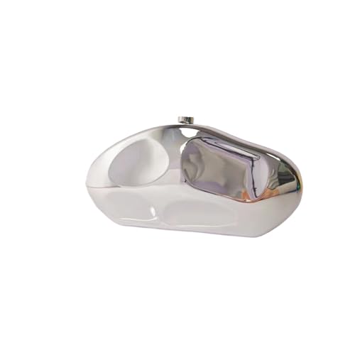 Damen Muscheltasche, süße Abendtasche for Hochzeit, Party, kleine goldene Geldbörsen, Designer-Handtaschen for den Sommerstrand, Zitronenfarbe(Silver) von GXMDSGZ