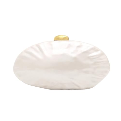 Damenmode Elegante Muschelförmige Clutch Handtasche Lange Kette Umhängetasche Abendtasche Date Dinner Bankett Geschenk Braut Geldbörse von GXMDSGZ